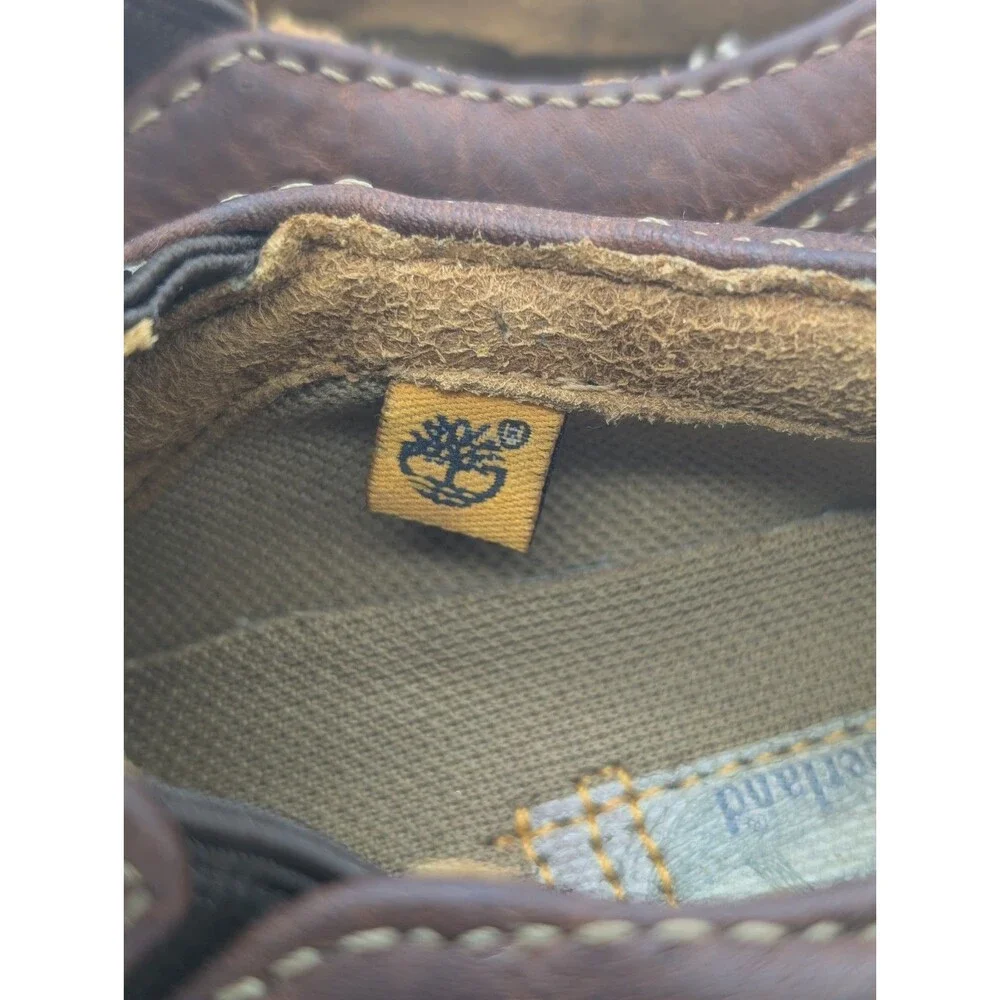 Timberland Toddler Boys Slip On Brown Leather Shoes Size 8.5